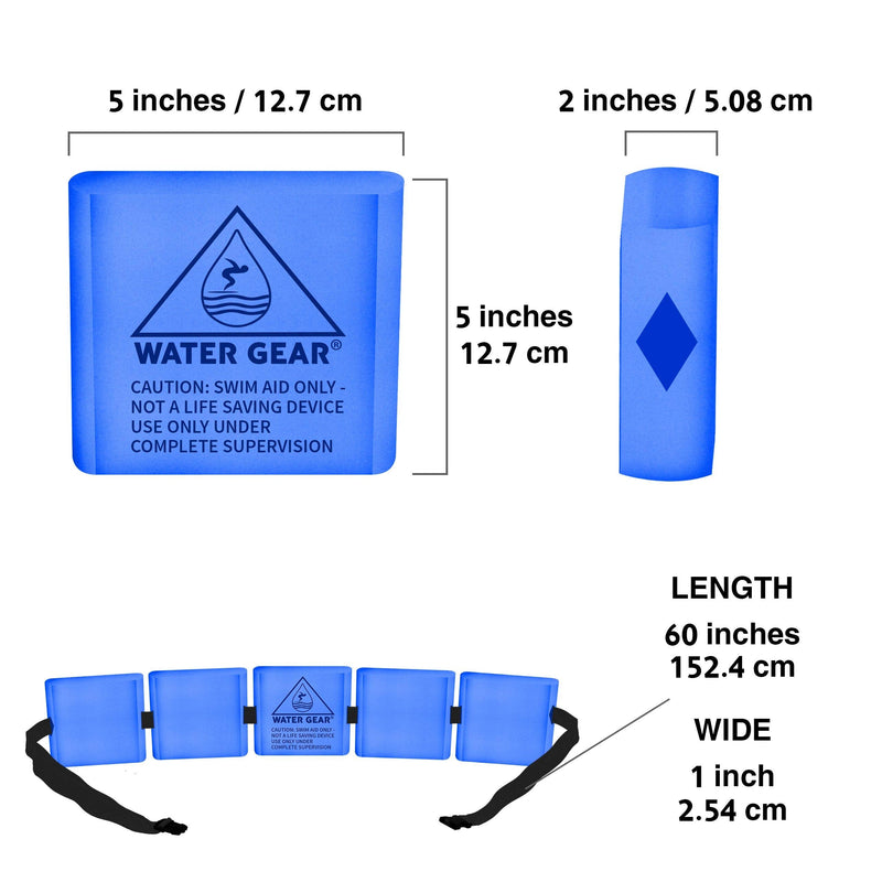 Water Gear Professional Swim Belt Foam Floats - Aquatic Exercise Belt with High Density Foam for Professional or Beginners- Low Impact Exercise Equipment - Easy and Safe Use - BeesActive Australia