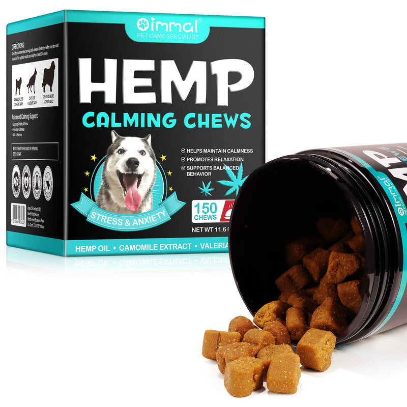 Uocasi Calming Chews for Dogs, Purest Hemp Calming Dog Treats Chews, Help Promote Relaxation, Reduce Stress, Storm Anxiety, Natural Healthy Tasty Pet Soft Chews - Peking Duck Flavor(330g, 150counts) duck roast