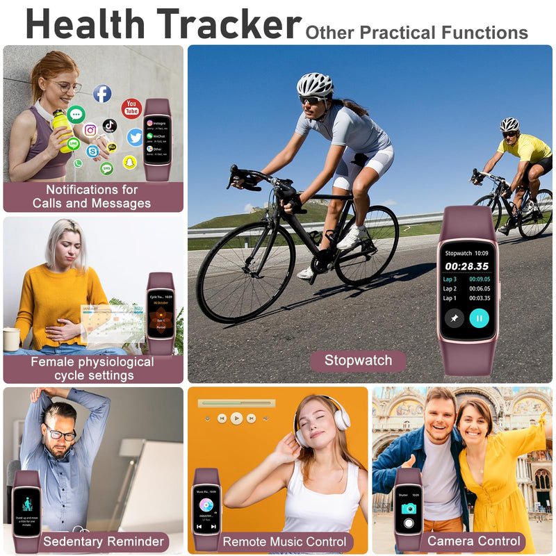 Fitness Tracker with 24/7 Heart Rate, Blood Oxygen, Sleep Tracker, 1.47''Waterproof Fitness Watch, Activity Tracker with Step Tracker for Women Men Bordeaux - BeesActive Australia