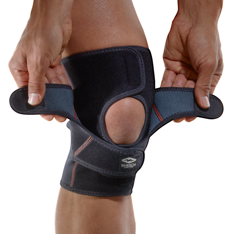 Shock Doctor Knee Brace Wrap, Knee Support Stabilizes Patella, Provides Comfortable & Lightweight Compression to Stabilize Muscles in The Knee, Single X-Large