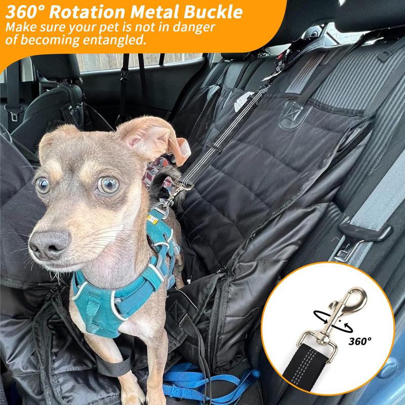 4-in-1 Removable Dog Seat Belt for Car: Adjustable Pet Car Harness, Retractable Dog Car Harness Seatbelt with Poop Bag and Dog Bowl, Restraint Secures to Vehicle Headrest, Blue - BeesActive Australia