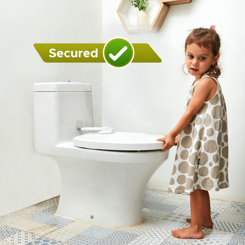 Toilet Locks Baby Proof (2-Pack) Ideal Baby Proof Toilet Lid Lock with Arm ‚Äì No Tools Needed Easy Installation with 3M Adhesive ‚Äì Top Safety Toilet Seat Lock ‚Äì Fits Most Toilets, White 2 Count (Pack of 1) - BeesActive Australia