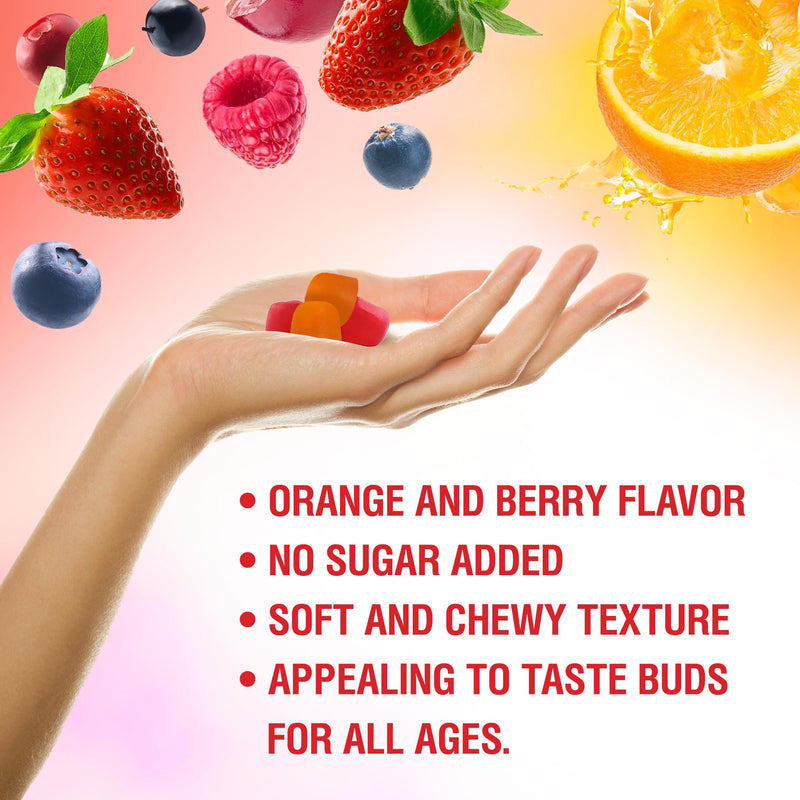 BionerLab Calcium Magnesium Zinc Gummies with Vitamin D3 & K2 - High Absorption Complex with Magnesium Glycinate Calcium Zinc Citrate for Bone Muscle & Immune Health - Sugar-Free Orange Berry Flavored 60 Count (Pack of 2)