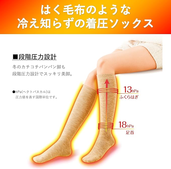 Compression Socks Slim Walk No Cold Compression Socks Mokubeige L - BeesActive Australia