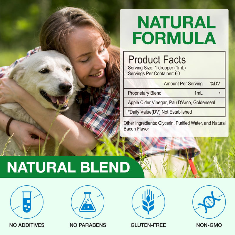 Antibiotics for Dogs, Natural Dog Immune Drops Help Supports Allergies, Itching, Coughs, Skin, Dog Antibiotics for All Breeds and Size (1PCS) 1PCS