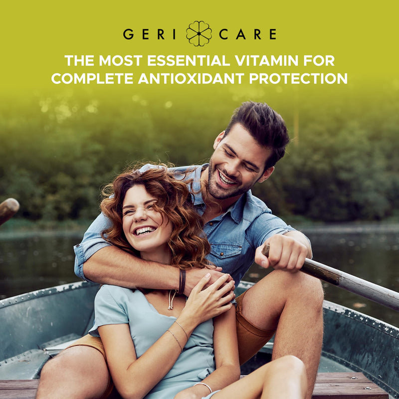 GeriCare High-Potency Vitamin E Capsules – 400 IU for Skin & Immune Support, 180mg | 100 Count | Organic Vitamin E for Women and Men 100 Count (Pack of 1) Softgel - 180mg