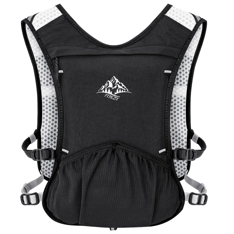 Running Hydration Vest for Women Men - Waterproof Running Water Backpack Hydration Pack with 12 Pockets, Lightweight Water Vest for Hiking Trail Cycling Marathon Race Black-Only Vest Medium - BeesActive Australia
