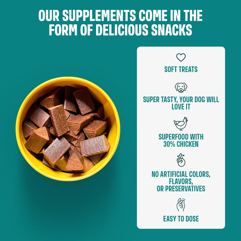 ivvi Sport – Functional Dog Snacks | With Protein, Ashwagandha, Collagen & Amino Acids | Supports Muscle Strength, Recovery & Vitality | 60 Soft Treats (270 g)