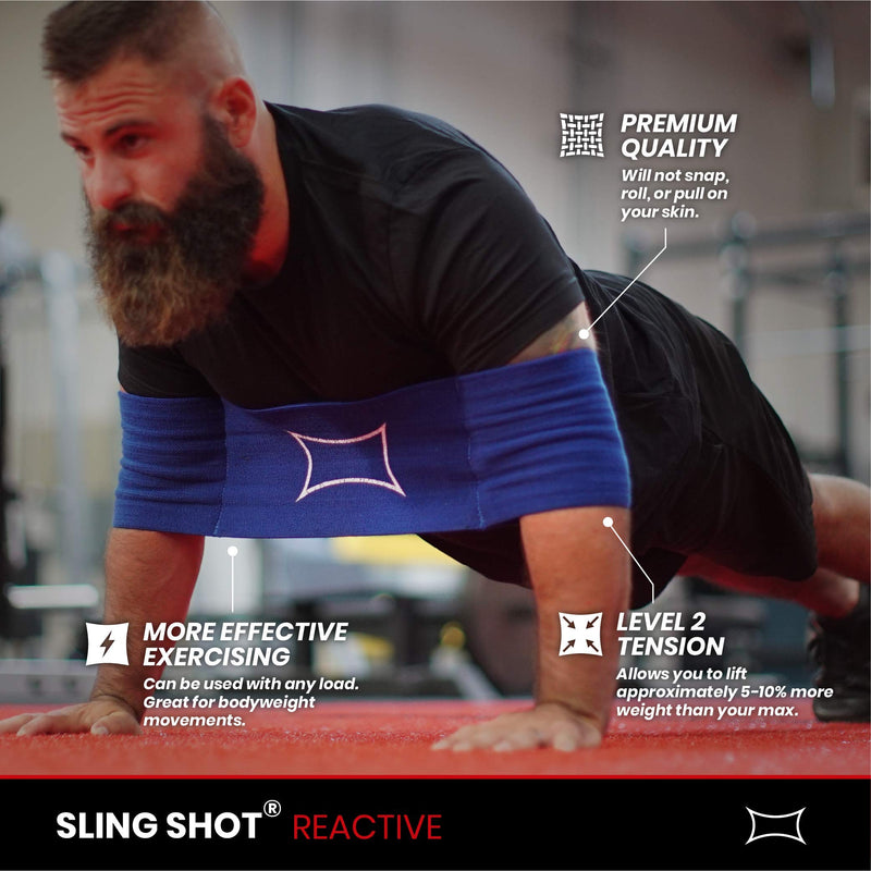 Reactive Sling Shot Mark Bell Bench Press, Dips, and Push Ups – (Level 2 Tension) X-Large Blue - BeesActive Australia