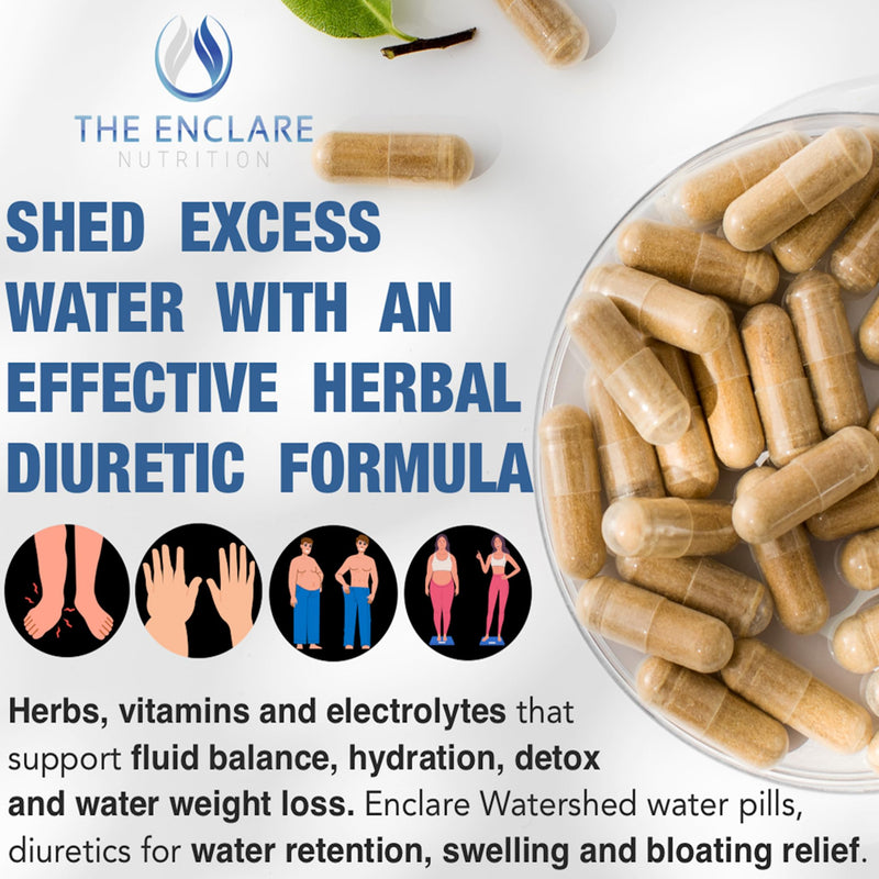 Water Pills Diuretic Water Retention - Liver Detox, Kidney Cleanse, Weight, Swelling Legs & Feet, Edema, Bloating Relief, Fluid Balance - Dandelion Vitamin B6 Green Tea Watershed Max Strength 60ct (1) 1