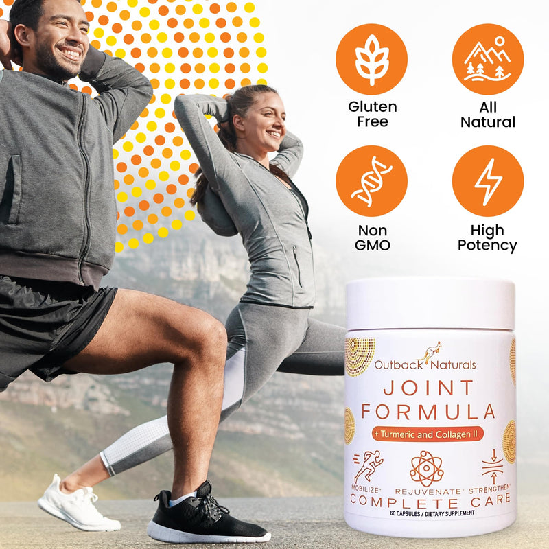 Enhanced Joint Relief Formula - Collagen, Turmeric, Vitamin C, Magnesium for Knee, Hip, Bone, Muscle, Tendon & Carpal Tunnel Mobility - Daily Vitamins for Joint Health, 60 Capsules