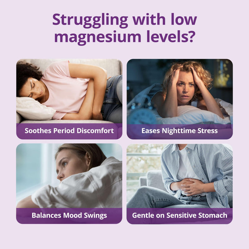 7-in-1 Magnesium Complex for Women for Sleep, 60 Vegan Capsules | With 600mg Magnesium Glycinate & L-Theanine & Vitamin B6 for Stress Relief & Cortisol Balance Support, Non-GMO, Gluten Free 60 Count (Pack of 1)