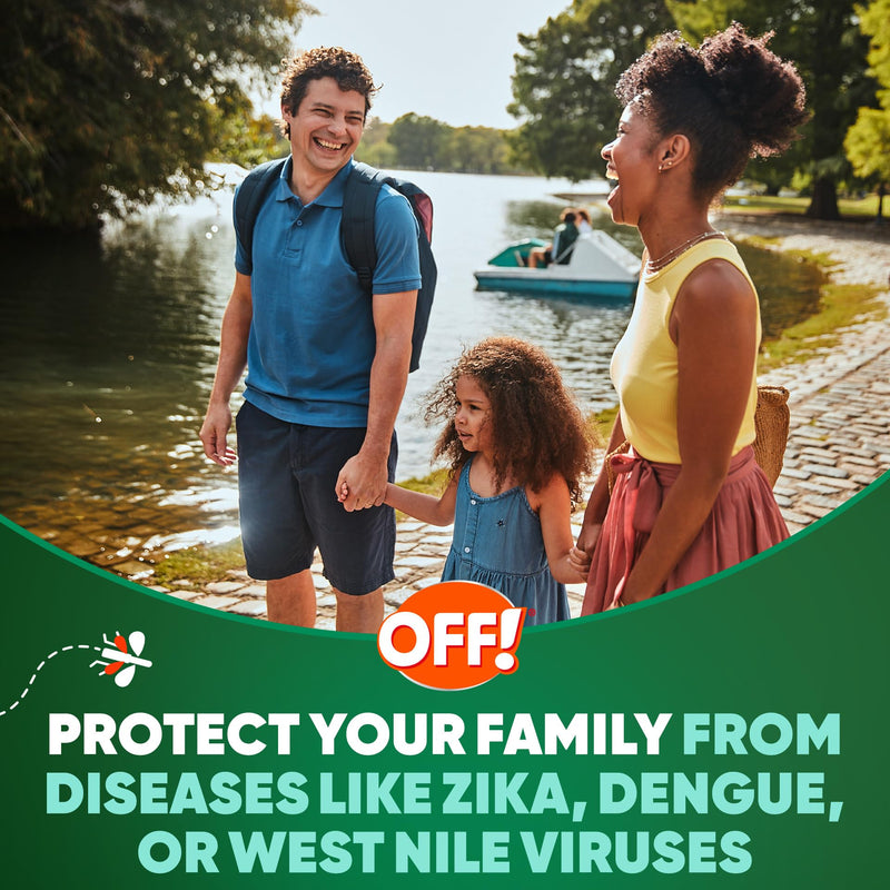 OFF! Deep Woods Mosquito and Insect Repellent Wipes, Long lasting, 12 Individually Wrapped Wipes
