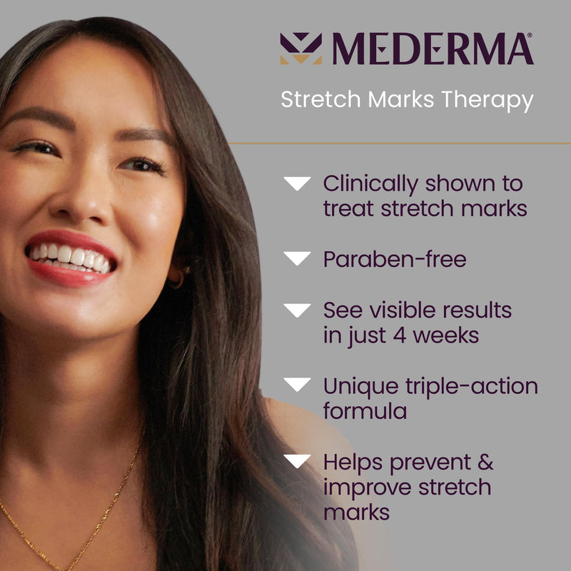 Mederma Stretch Marks Therapy - Prevents & Treats Stretch Marks, Safe for Pregnancy & Breastfeeding, Hydrates & Nourishes Skin, 5.29 oz (150g) - BeesActive Australia