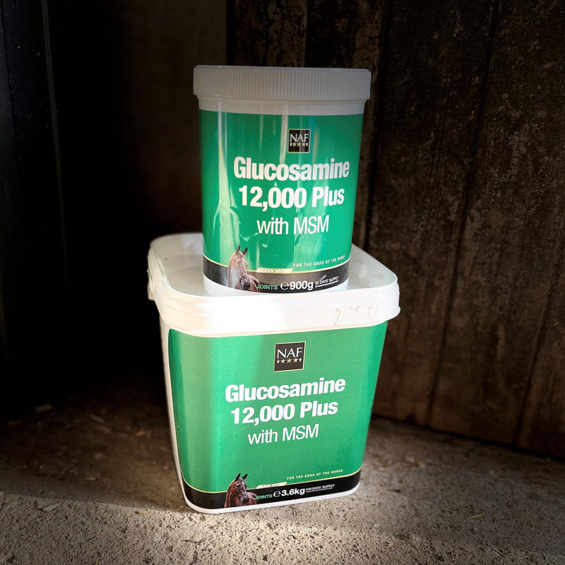 NAF Glucosamine 12,000 + MSM 3.6kg – High Strength Joint Supplement for Horses – Supports Joint Flexibility, Mobility & Comfort – With MSM for Connective Tissue Health