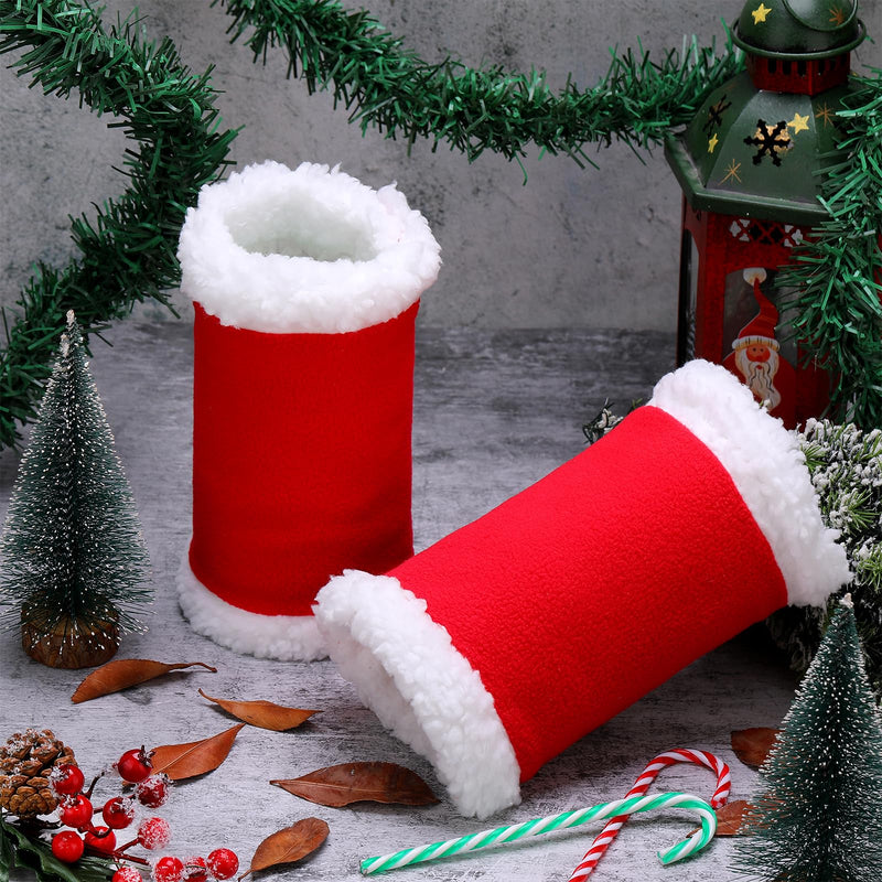 12 Pcs Christmas Horse Leg Wraps Faux Fur Polyester Standing Wraps for Horses Sheep Leg Wraps Leg Wraps for Horses Christmas Party Parades Supplies Santa Style - BeesActive Australia