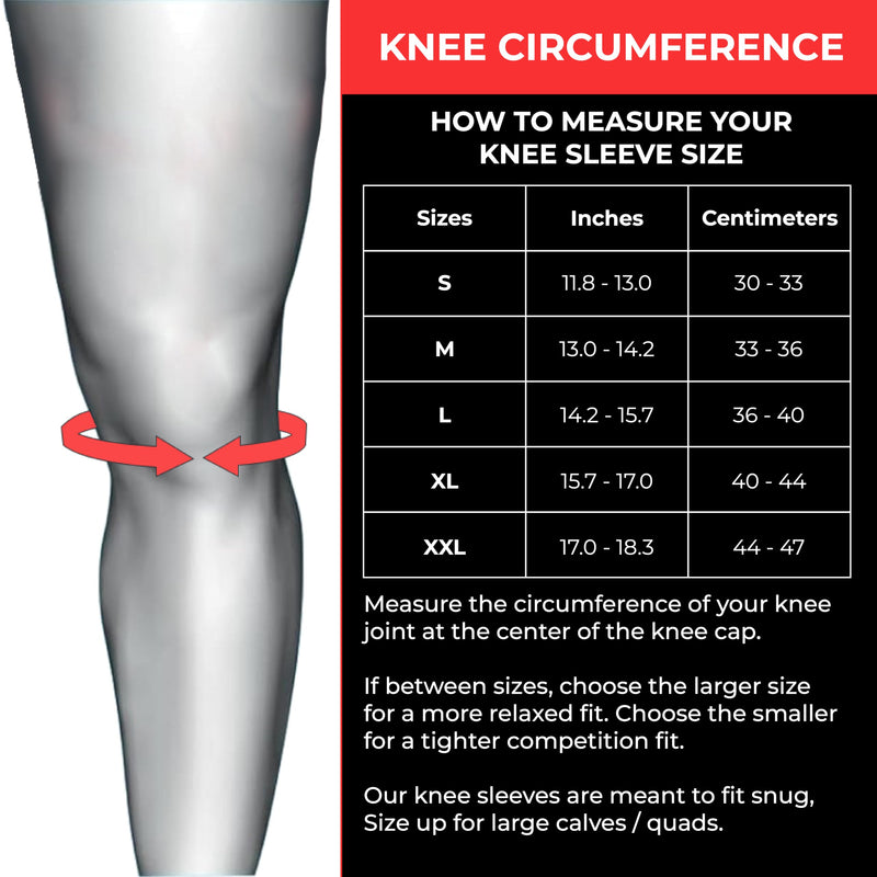 7mm Compression Knee Sleeves for Weightlifting Support, Powerlifting Strength, Heavy Squats, Cross Training, Gym Fitness, Sports – Strong Thick Neoprene Knee Braces for Men & Women (2 Pack, Medium) Black/Slate