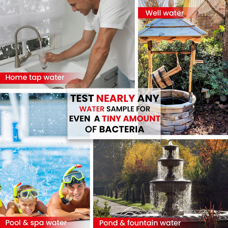 Bacteria Water Test Kit – Coliform, E. coli & Salmonella Detection for Well & Tap Water | Rapid Home Drinking Water Screening Kit with Lab-Quality Results | Leaping Lynx