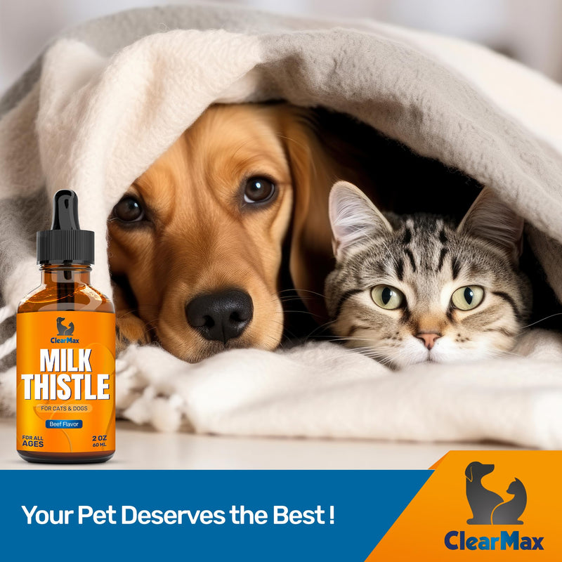 Milk Thistle for Dogs and Cats – Milk Thistle Supplement for Dogs and Cats – Kidney Support – 2 Oz - PawsPlanet Australia