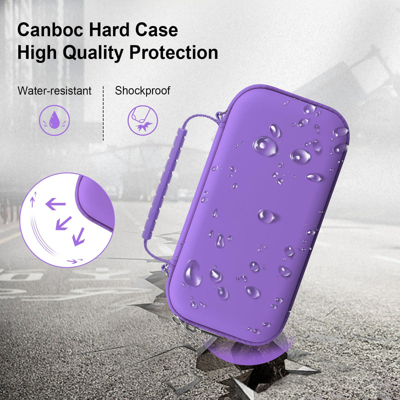 Canboc Carrying Case for Asthma Inhaler, Handheld Spacer for Adults, Mask, Inhaler Spacer Bag with Removable Shoulder Strap, Mesh Pocket fit Medicine or Essentials, Purple (Case Only) Z-Purple+Purple - BeesActive Australia