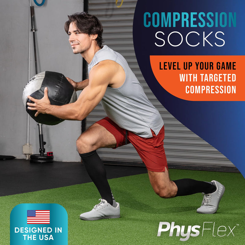 Compression Socks for Women & Men (20-30 mmHg) Support for Flying and Travel, Nurses, Sports and Everyday Wear Black Small-Medium - BeesActive Australia