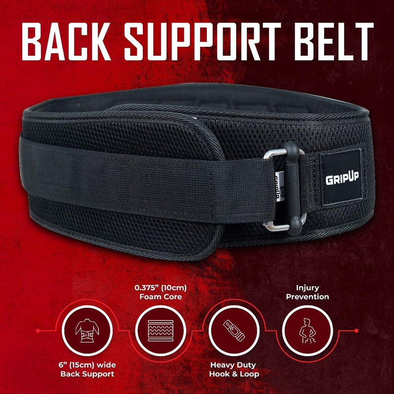 Weight lifting Belt 6 Inch Auto-Lock Curved Padded Back Lumbar Support Gym Belt for Fitness Exercise Bodybuilding Powerlifting Workouts Deadlifts Squats & Weightlifting Men Women Black M - BeesActive Australia