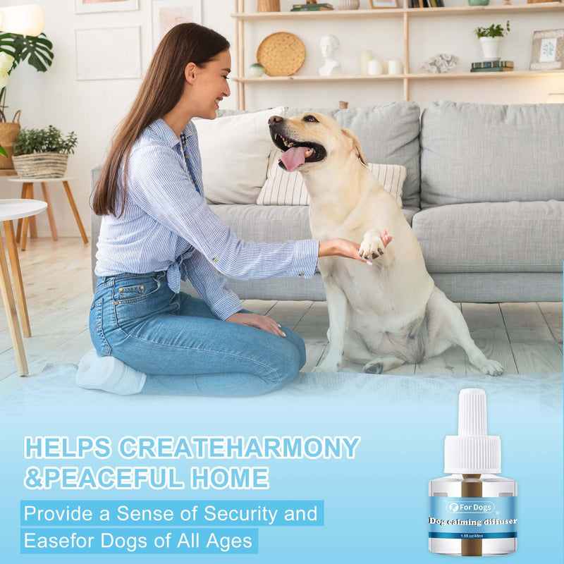 Dog Calming Plug In Refill, 6 Packs Therapet Diffuser Refill for Dog Anxiety Relief, Calming Dog Pheromones Diffuser Refills to Help Reduce Anxiety And Stress,Adapt for Dogs（180 Days） Initial Fragrance