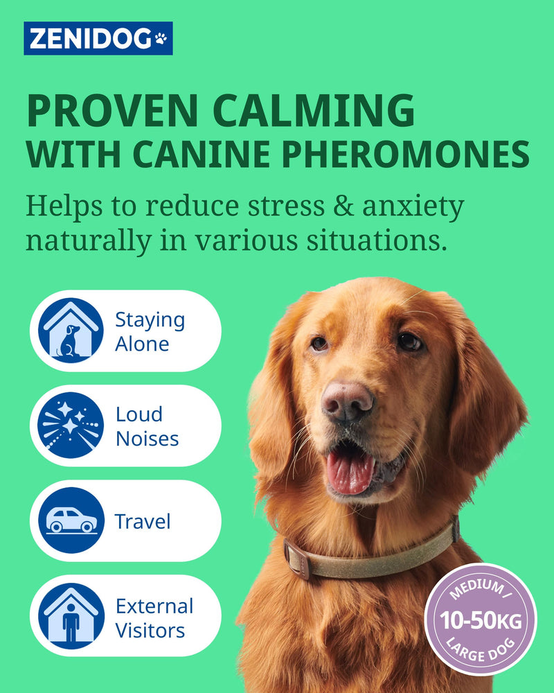 Virbac Zenidog Calming Collar for Dogs - Stress & Anxiety Support Collar for Medium to Large Dogs Medium/Large