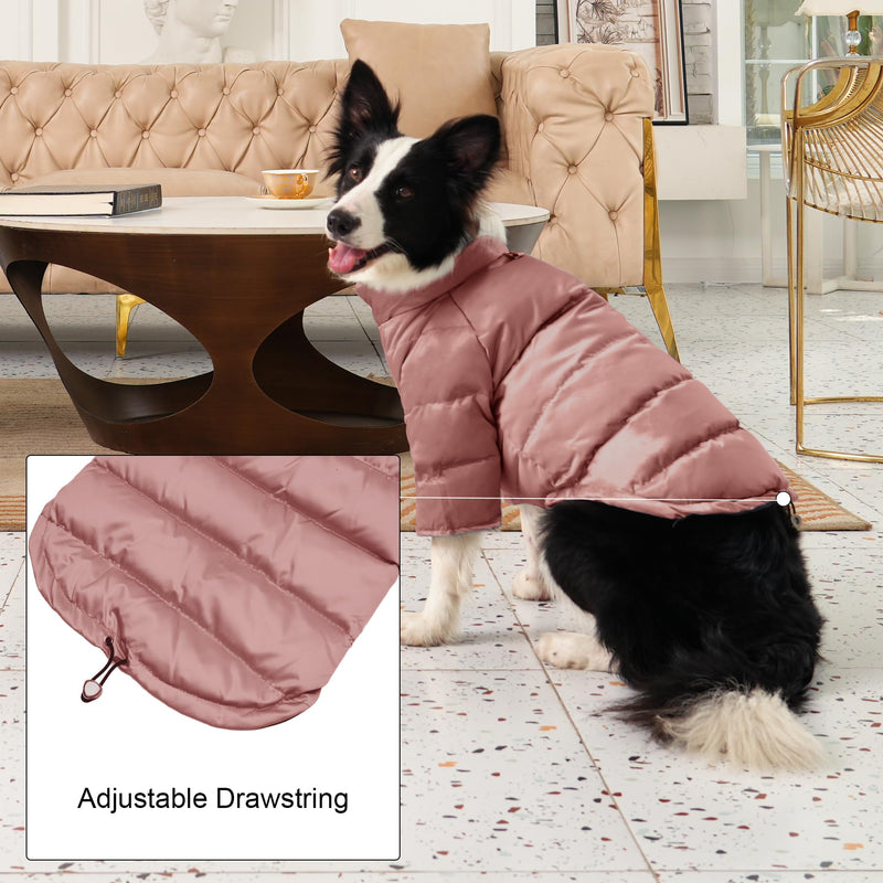 Heavyweight Dog Puffer Coat for Extra Cold Winter,Thicken Warm Insulated Puppy Down Jacket for Small Dogs,OrangePink S OrangePink - BeesActive Australia