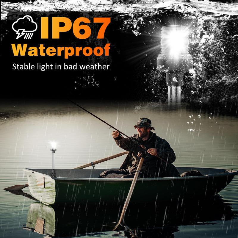 24 Inches Anchor Light Stern Lights for Boats LED Waterproof IP67, White Fold Down Rear Boat Navigation Lights, 3NM Visible Boat Running Light LED Marine for Pontoon, Bass Boats (12-24V) 24 Inches