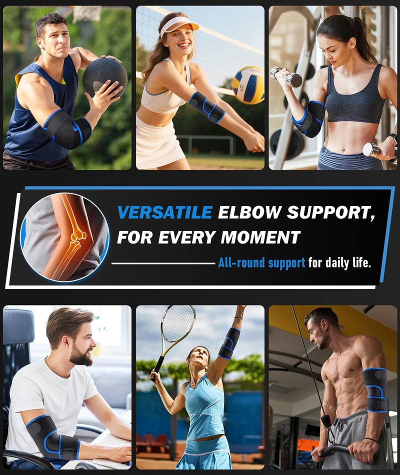 Elbow Brace for Tennis Elbow & Tendonitis- Adjustable Compression Sleeve Strap for Sports Injury, Bursitis, Arthritis Pain Relief, Elbow Support for Men & Women - BeesActive Australia