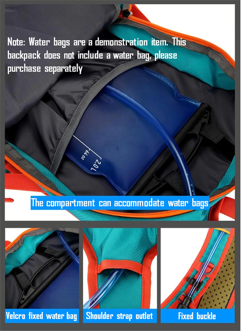 Lightweight Cycling Hydration Backpack,Large Capacity Pack for Travel,Hiking,Climbing,Skiing,Running Daypack for Men Women (Green) Green