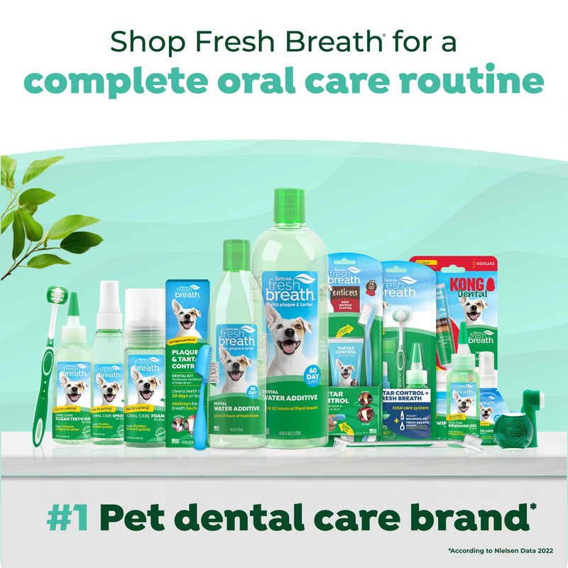 TropiClean Fresh Breath Cat Dental Water Additive + Urinary Tract Support, with Cranberry Extract, Teeth Cleaning & Breath Freshener Solution, 16oz