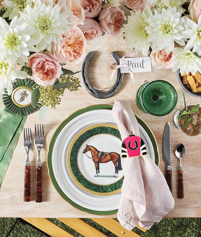 Kentucky Derby Napkin Rings,Derby Horse Race Suit Napkin Rings Equestrian Horseshoes Napkin Holder for Kentucky Derby Party Table Decorations Set of 9 9Pcs Derby Napkin ring - BeesActive Australia