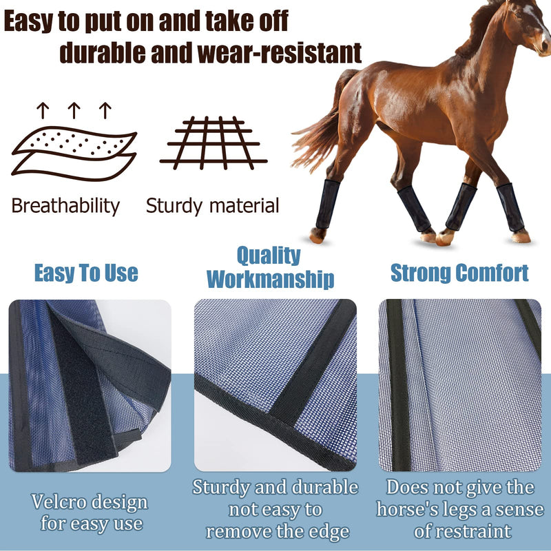 4 Set Mesh Fly Boots for Horse,Loose Horse Leggins for Reducing Stomping,Hoof Damage and Leg Fatigue,Breathable Plastic Mesh Materia,No More Horsefly Nuisance Greatly Red - BeesActive Australia
