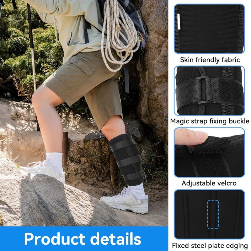 Calf Fixed Stabilizer, Comfortable Calf Support Strap Splint Tibia and Fibula Protector Shank Fracture Fixation Strap for Men and Women(M) M
