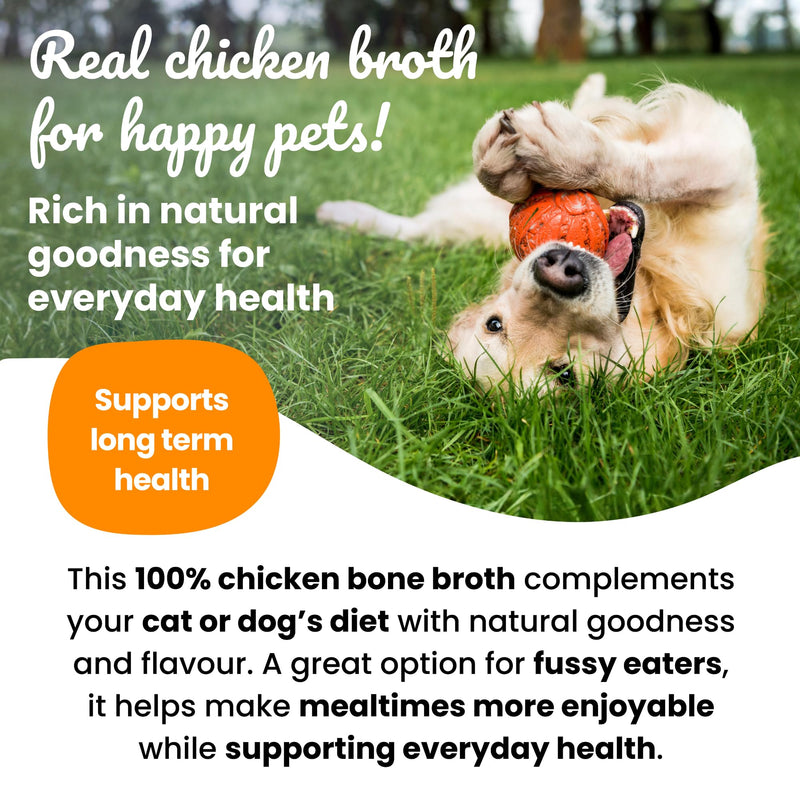 Supernature Slurpeez Chicken Bone Broth Powder for Dogs & Cats 250g | 100% Pure Single Protein Chicken for Dogs & Cats, Food Topper for Picky Eaters, Enrichment, Collagen, Joint & Gut Health