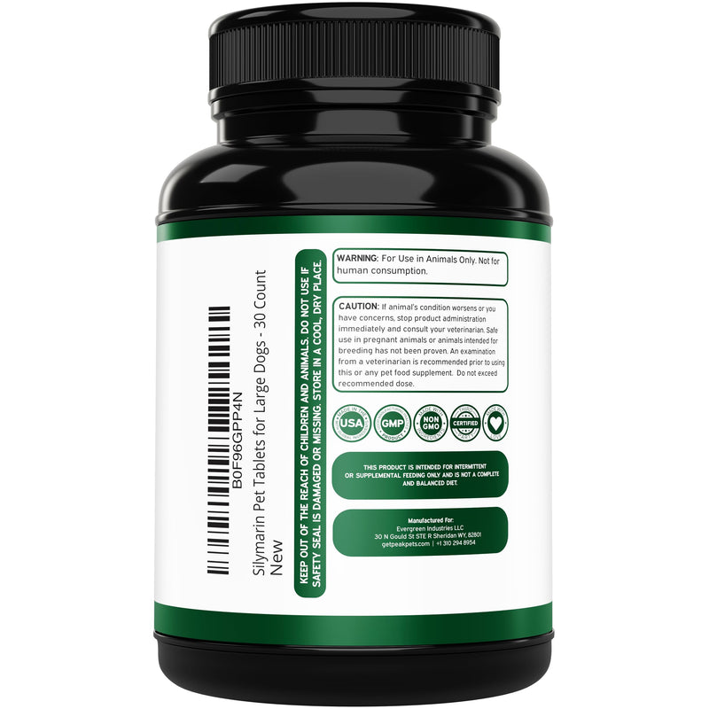 Liver Support Supplement for Large Dogs with Silymarin (Same & Silybin) S-Adenosyl-L-methionine (SAM-e) & Silybum (Milk Thistle) Dog Liver Supplement - 3rd Party Tested, Non GMO - 30 Chewable Tablets Large Dogs (Over 35 lbs)