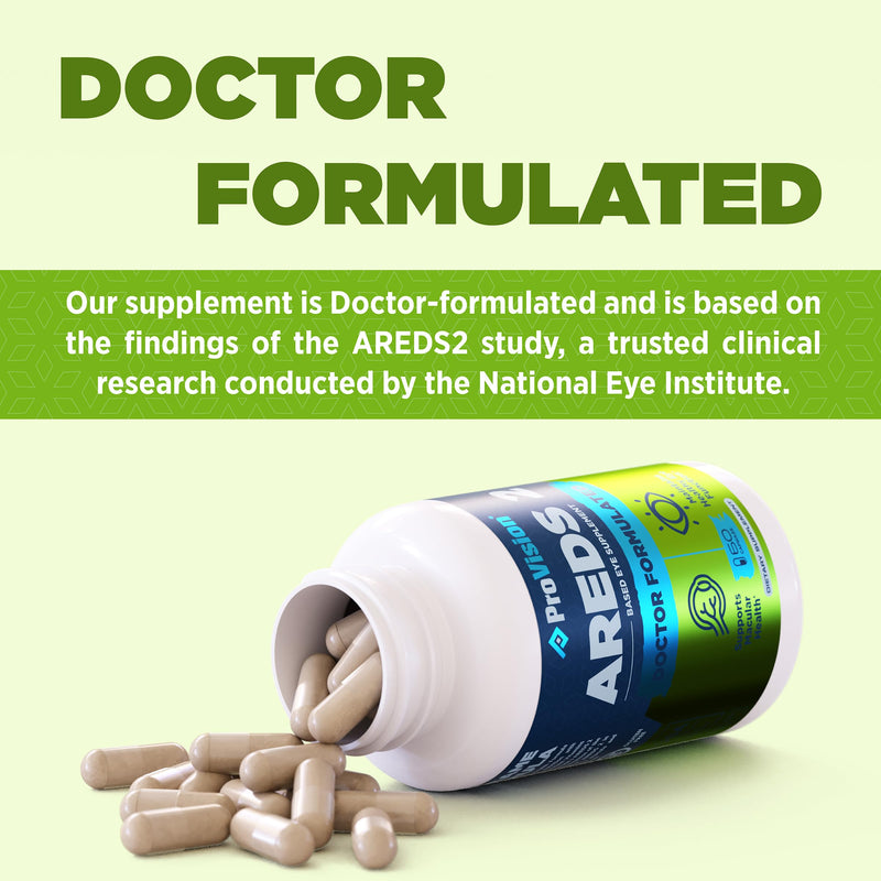Provision AREDS 2 Eye Vitamins - Enhance Vision Supplements - Lutein Zeaxanthin Vision Complex - 60 Eye Supplement Capsules - BeesActive Australia