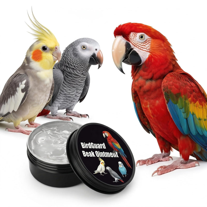 2.7 Oz Parrot Beak & Feet Balm, Bird Beak Oil & Moisturizer for Dry Cracked Skin, Foot Care Cream for Parrots, Cockatiels, Parakeets, Natural Bird Grooming Treatment