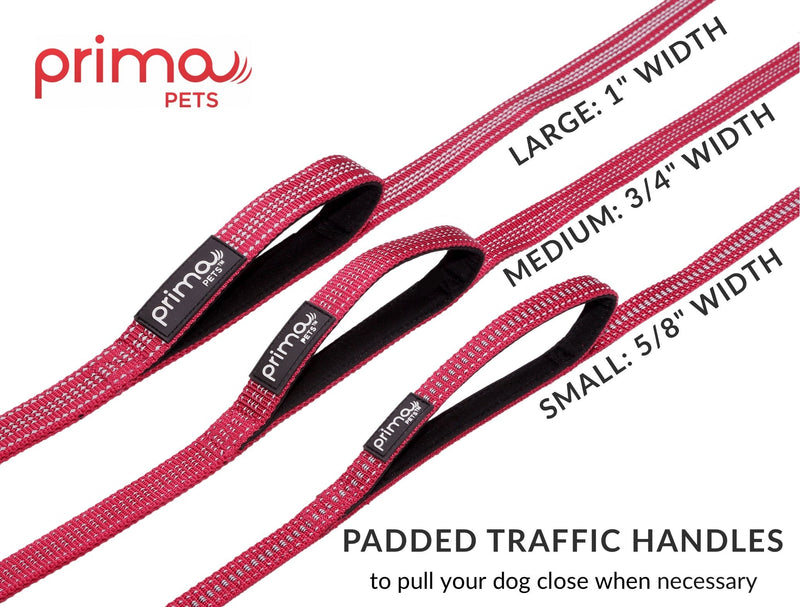 Premium Reflective Double Dog Leash - Adjustable Coupler - 2 Padded Handles- Great for Walking 2 Dogs/Dual Dogs - Tangle Free (Small - 5/8" Width, 4 Feet RED) SMALL - 5/8" Width - BeesActive Australia