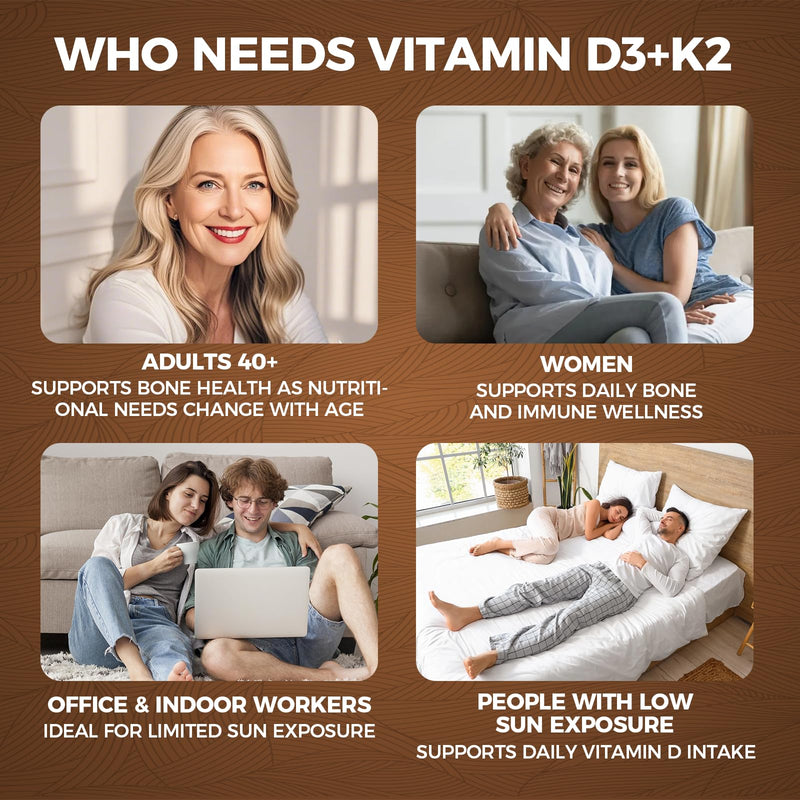 wuliao Vitamin D3 K2 10,000 IU – 2-in-1 D&K Complex with Vitamin K2 (MK-7), Supports Bone & Calcium Absorption, Immune Support, Non-GMO, 300 Softgels (1 Pack) 300 Count (Pack of 1)