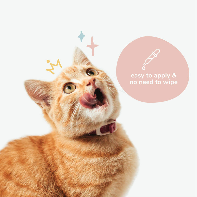 kin+kind Cat Ear Cleaner - Cat Ear Drops, Vet Ear Solution, Eliminates Wax, Odor and Itchy Irritation, Cat Ear Cleaner Solution, Natural in-Home Pet Grooming - Made in USA 1 Pack - BeesActive Australia