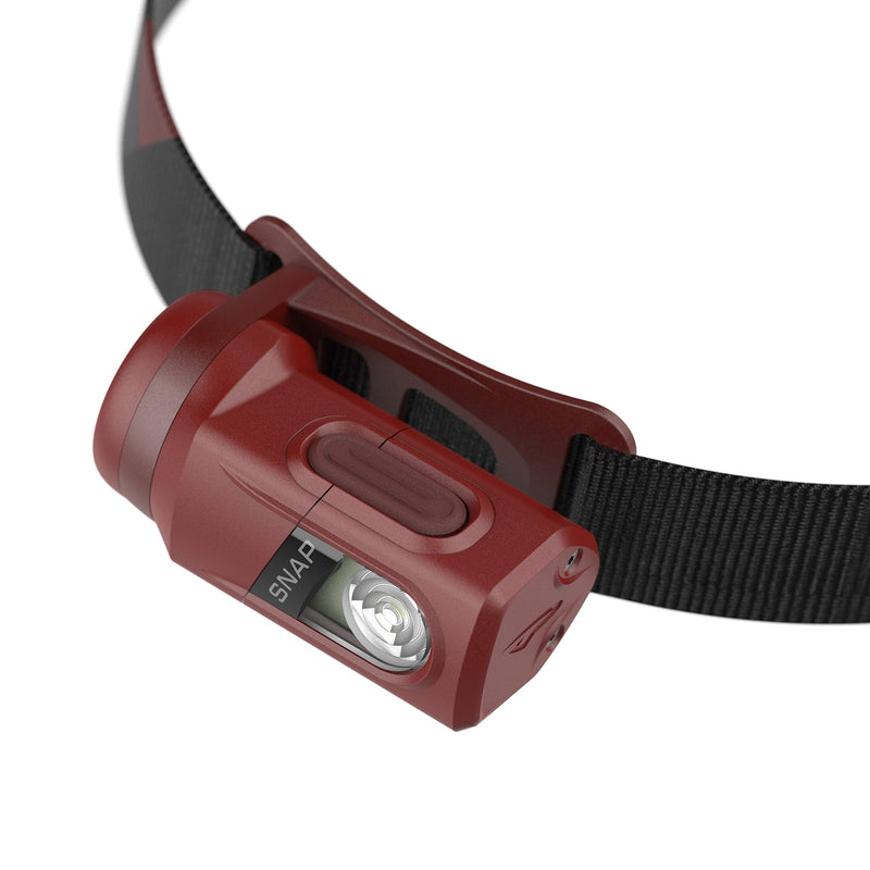 Princeton Tec Snap Headlamp with Dimmable 300 Lumens Maxbright White LEDs, IPX4 Water Resistance and 155 Hour Burn Time, Essential for Hiking, Camping, Hunting, and Safety Preparedness, Red White Light Headlamp