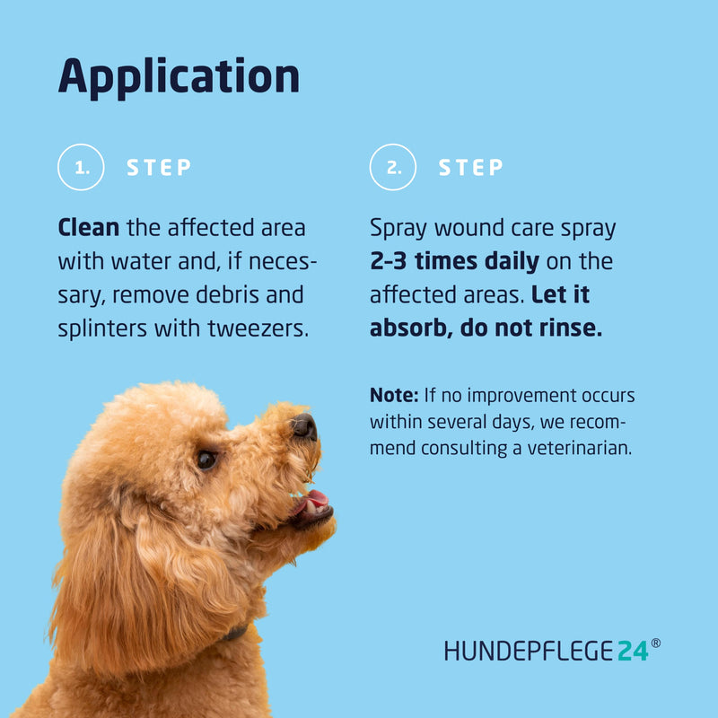 Dog Antiseptic Spray [No-Burn Formula] - Fast Healing, Soothing & Nourishing | Dog Wound Care 100% Vegan, 0% Odour & Alcohol - Dog Wound Spray Made In Germany - 125ml