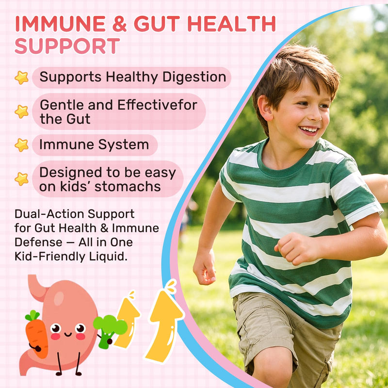 Vitamin B Complex for Kids, B1, B2, B3, B6, B9(Folate), B12, Omega-3 & Magnesium, Kids B Complex Liquid Supplement for Brain, Energy, Focus, Metabolism, Gut & Immune Support,Strawberry Flavor,4 fl oz Strawberry 1 Fl Oz (Pack of 2)