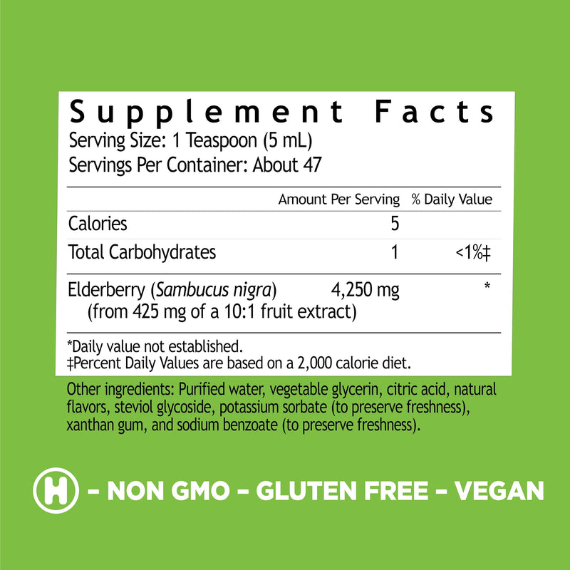 Windmill Natural Vitamins Super Concentrated Black Elderberry, Supports Immune System, Rich in Antioxidants, 8 Fl Oz