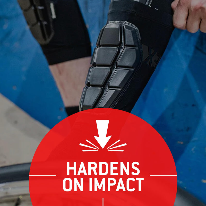 G-Form Pro-X3 Shin Guards - Breathable Padded Shin Guard Sleeve - Flexible Shin Guards for Mountain Biking & Riding - Comfortable Protective Gear for Athletes Small/Medium Triple Matte Black - BeesActive Australia
