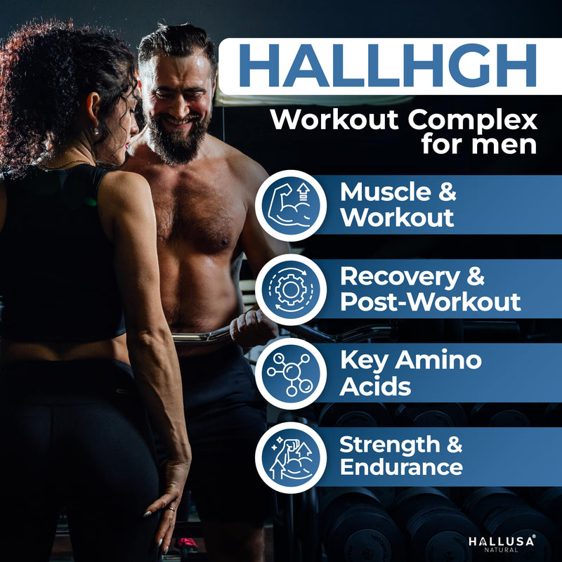 HGH-Releasing Support Supplement with L-Arginine & Ornithine | Nitric Oxide Support for Muscle Recovery, Energy & Performance | Amino Acid Complex with Vitamin B3 & Chromium | 60 Tablets
