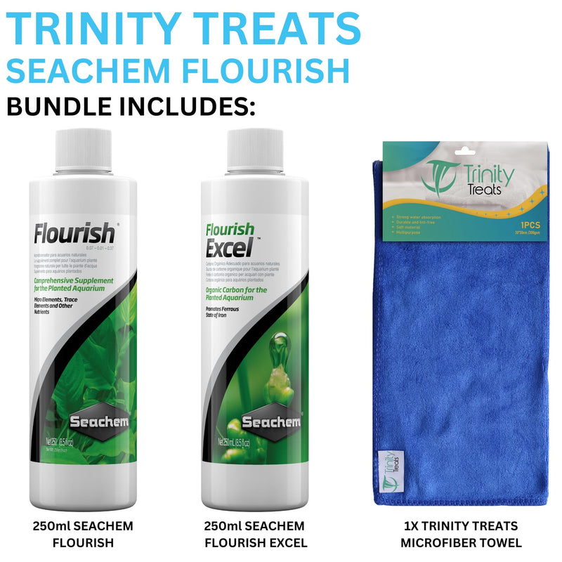 Flourish Supplement 250ml, Flourish Excel Organic Carbon 250ml including Microfiber Cleaning Cloth(Flourish planted Aquarium Supplement Flourish Excel Organic Carbon for Aquatic Plants) - BeesActive Australia